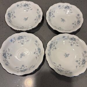 Vintage set of 4 Johann Haviland Blue Garland berry bowls